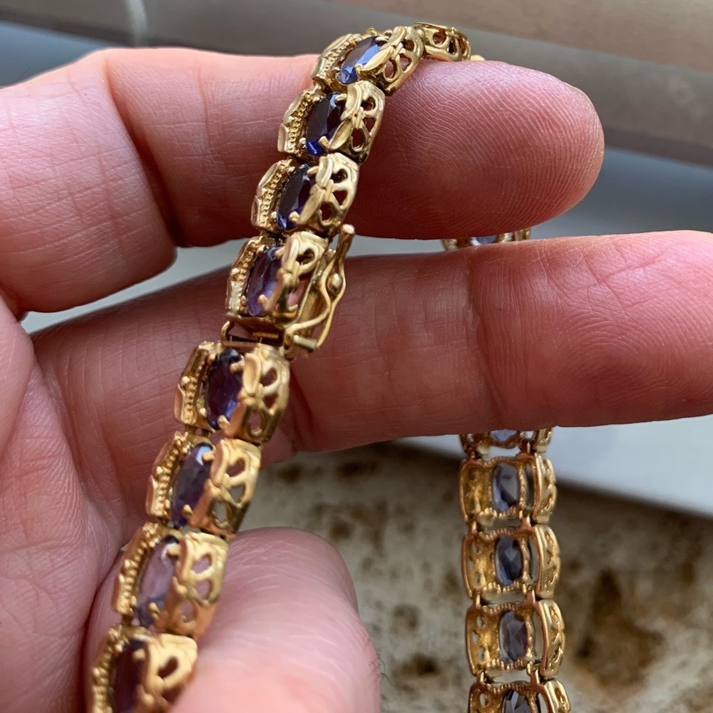 Vintage 14KY Tanzanite Bracelet - Picture 8 of 8